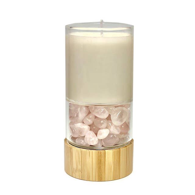 Crystal Power Candle: Rose Quartz