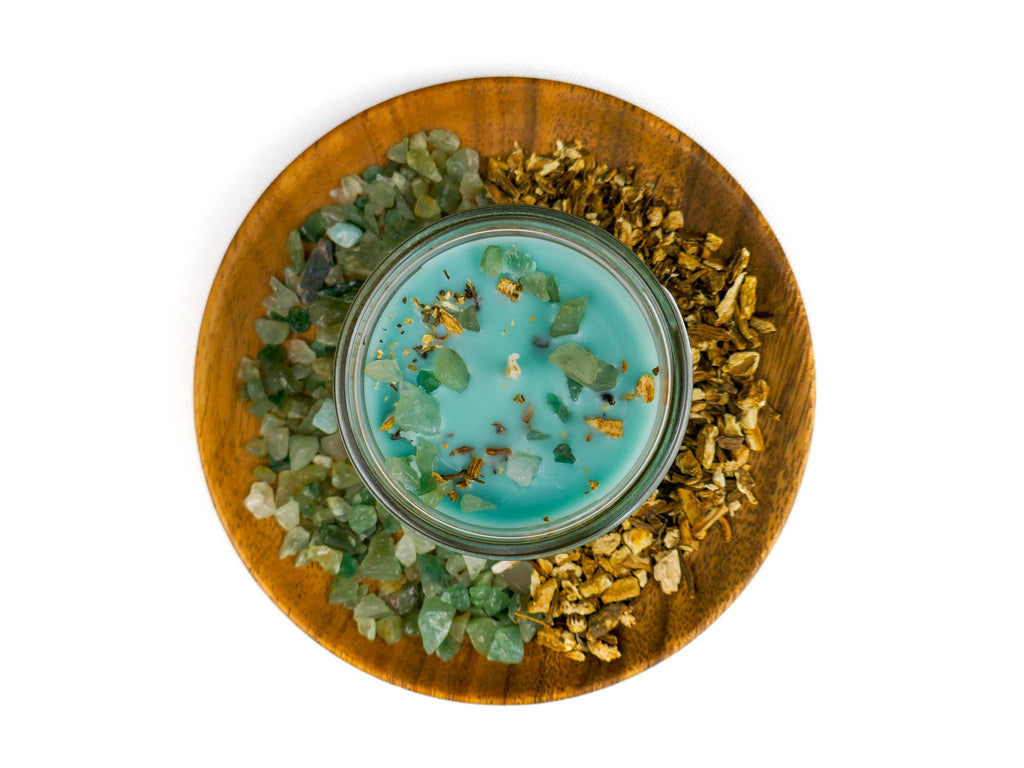 Crystal & Herb Candle - Aventurine