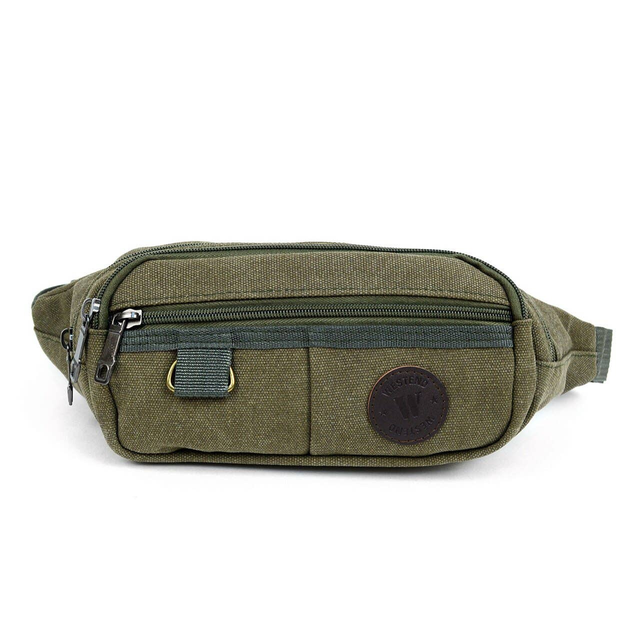 Tactical Waist Pack - Three Zippered Compartments: Charcoal