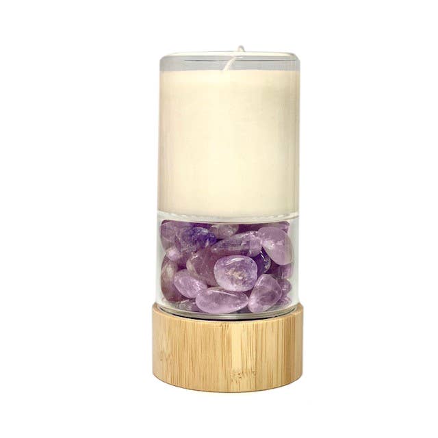 Crystal Power Candle: Clear Quartz