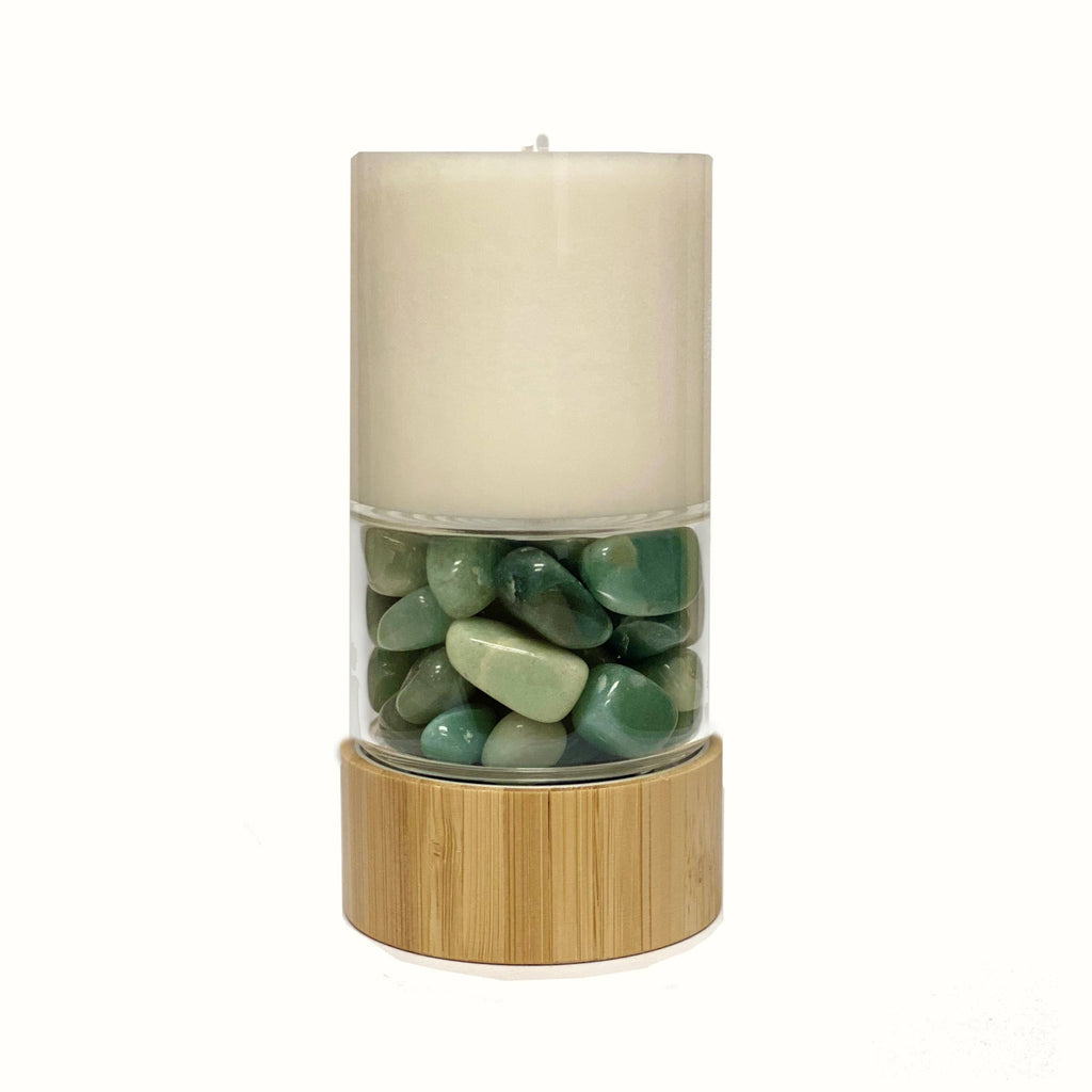 Crystal Power Candle: Obsidian