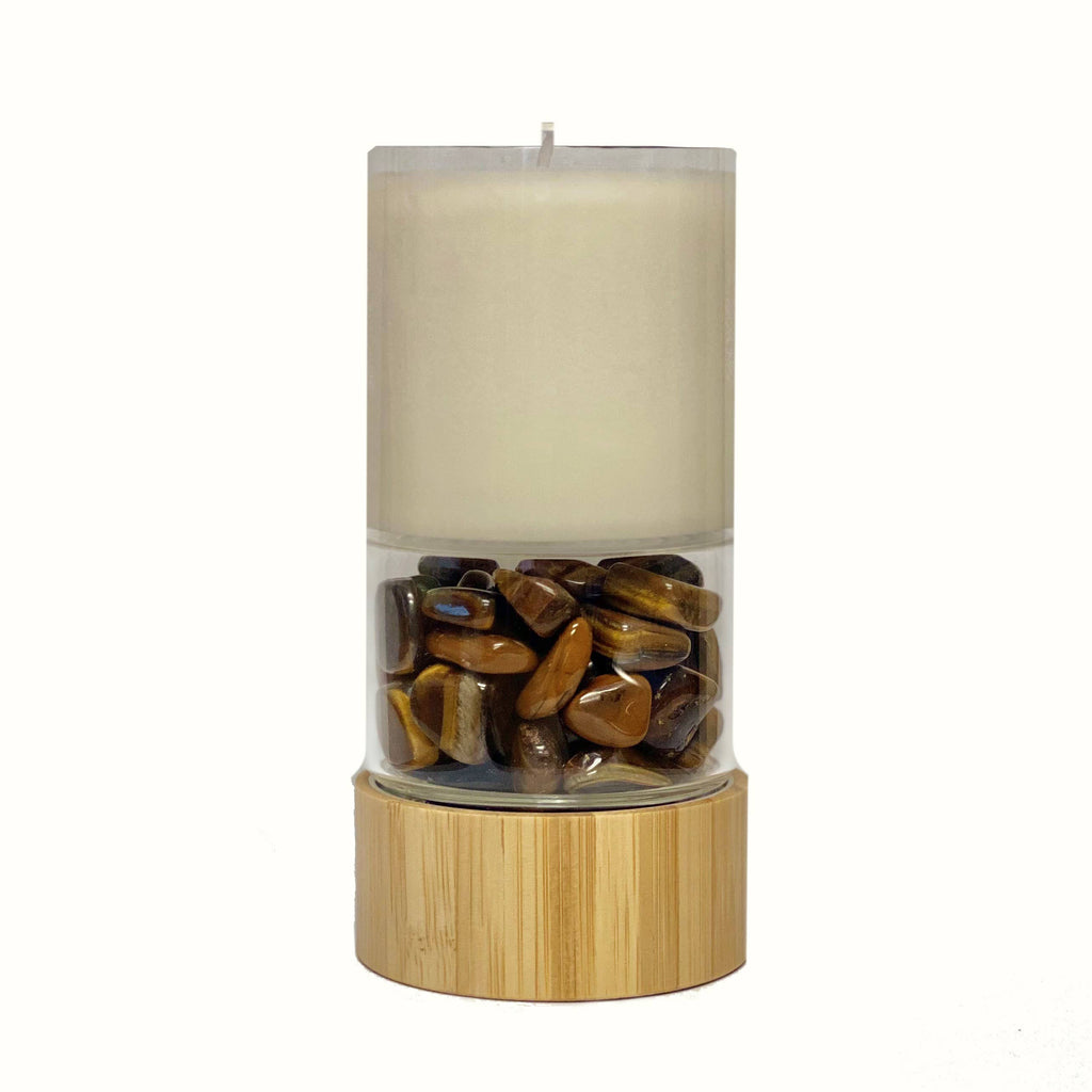 Crystal Power Candle: Obsidian